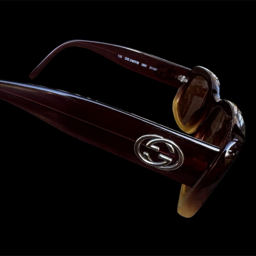 Gucci Brown and Tan Gradient Sunglasses - Picture 3 of 7